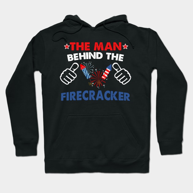 Funny 4th Of July Firecracker Man Hoodie by White Martian